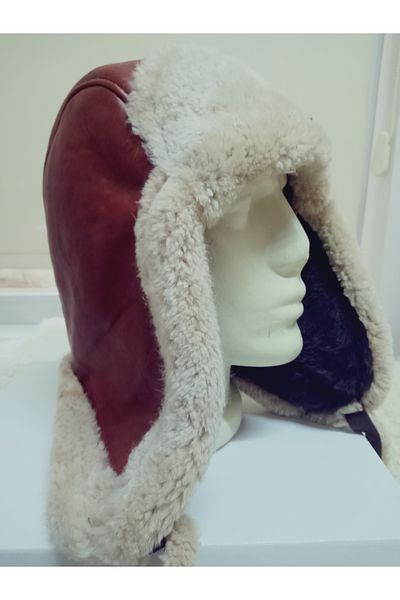 hoaryage 100% истинска пилотска шапка от агнешка кожа с овчи уши