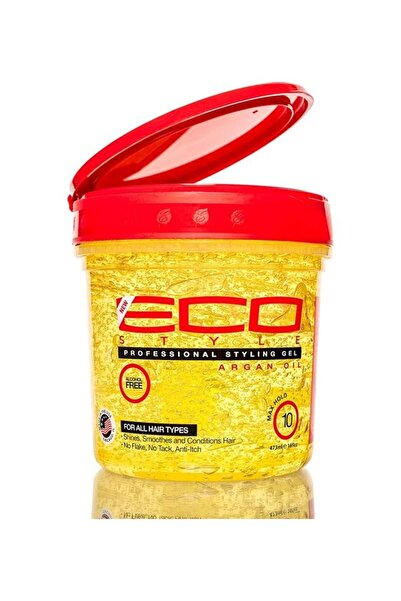 ECO STYLE جل تصفيف بزيت الأرجان المغربي أصفر 473ملليلتر