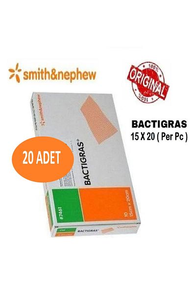 SMİTH & NEPHEW Bactigras Antiseptic Paraffined Wound Care Cover 15cm X 20cm 20 Pieces