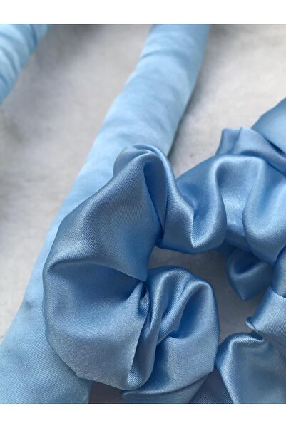 FashionSButik Γυναικείο υφασμάτινο μπλε χρώμα Σετ κούμπωμα μαλλιών χωρίς θερμότητα για styling μαλλιών