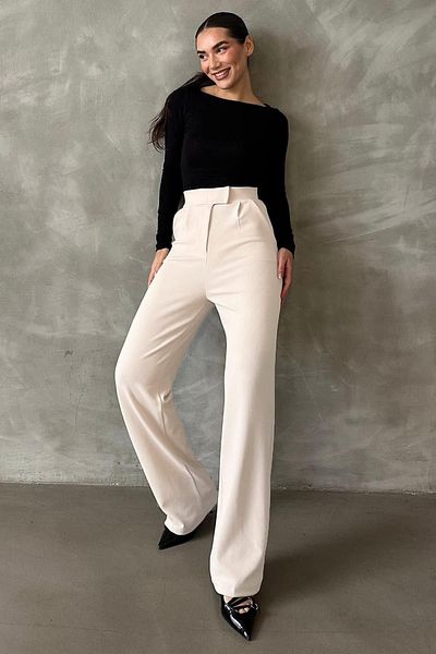 LOS FECHKA Line Women's - Lycra Velcro Closure Palazzo Pants
