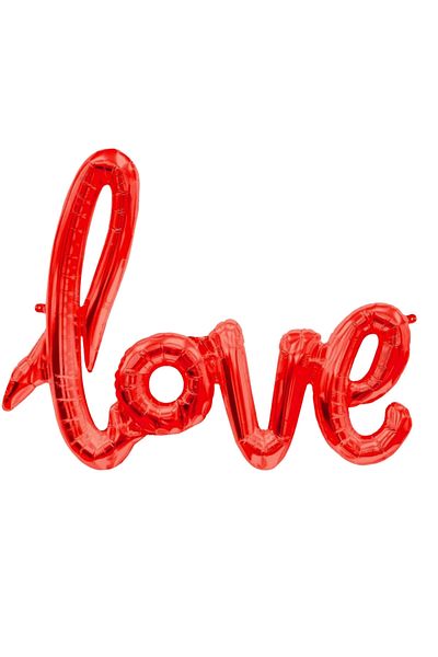 Baloncu Dede Love Written Red Helium Balloon Balloon for Lover and Special Day