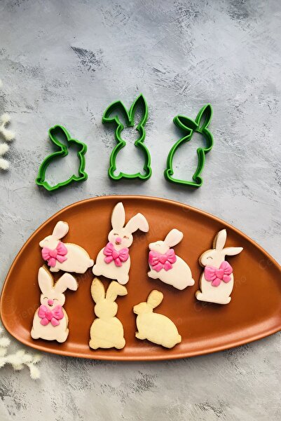 CESTOPİENO مجموعة أرنب مكونة من العجين / كوكي / سيراميك / لعبة / طين بوليمر