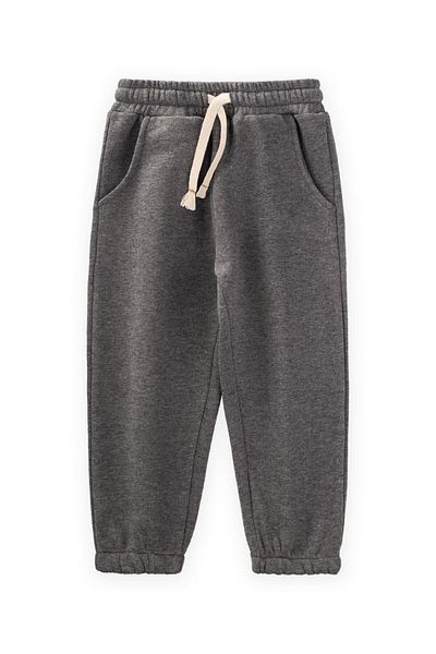 Cigit 2-7 Years Old Anthracite Basic Tracksuit with Pockets