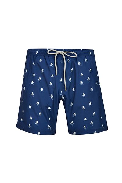 REMSA Ανδρικό σορτς πισίνας με μοτίβο Brıty S269 Dark Navy Blue