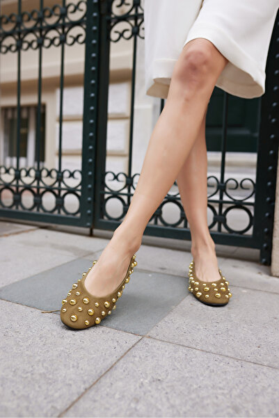 ANGELİNA JONES Marion Women's Green Real Suede Shoes