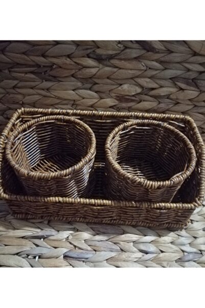 Kosova 2 Bölmeli̇ 3 Parça Çok Amaçli Sepet Kutu Organi̇zer Düzenleyi̇ci̇