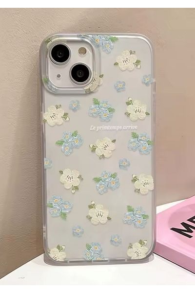 Go Aksesuar حافظة سيليكون مطبوعة شفافة غير لامعة مضادة للصدمات متوافقة مع هاتف Iphone 13 - 14 و15