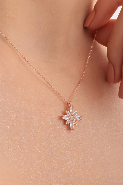 Miavi Silver 925 Ayar Gümüş Işıklı Kutuda Umut Çiçeği Kolye Küpe Set