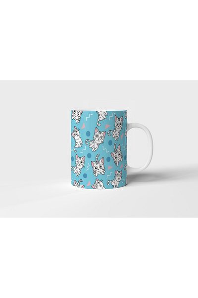 rk tasarım Cute and Funny Cat Themed Mug - Cat Mug