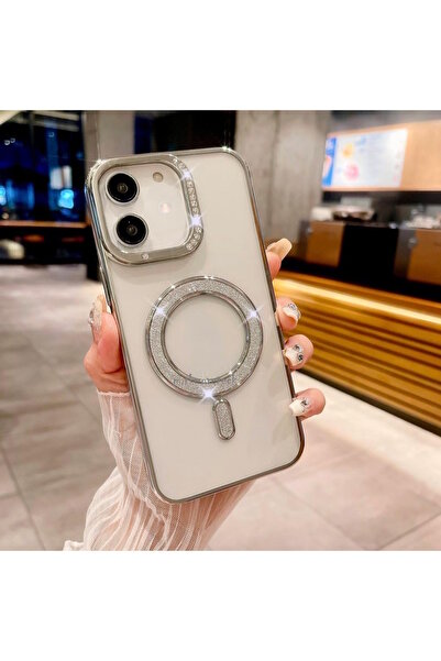 m.tk moveteck İphone 11 Kılıf Kamera Çıkıntılı Parlak Şeffaf Magsafe Kenarlar...