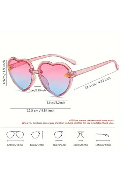 TChic Heart Shaped Pink Girls Sunglasses