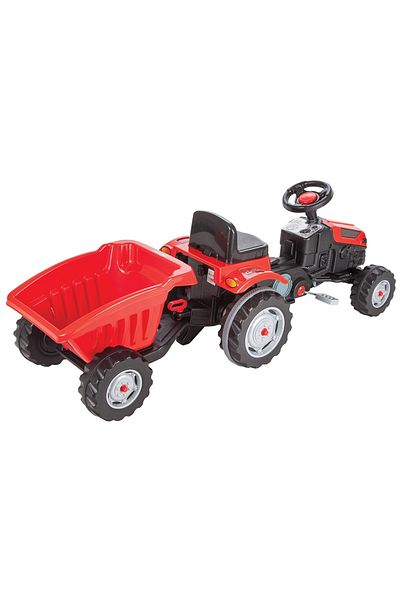 PİLSAN Pedal tractor with detachable trailer for children, Pilsan Active, Age 3-6 Years