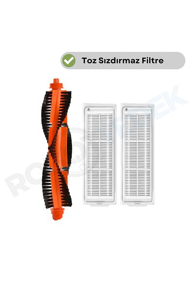 robotyedek Xiaomi Mop Pro Styj02ym - فرشاة رئيسية بديلة متوافقة مع 3 قطع باللون الأبيض وفلتر هيبا