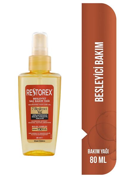 Restorex 80 Ml Nourishing Care Oil - 7 Eye-Catching Shine Silky Softness