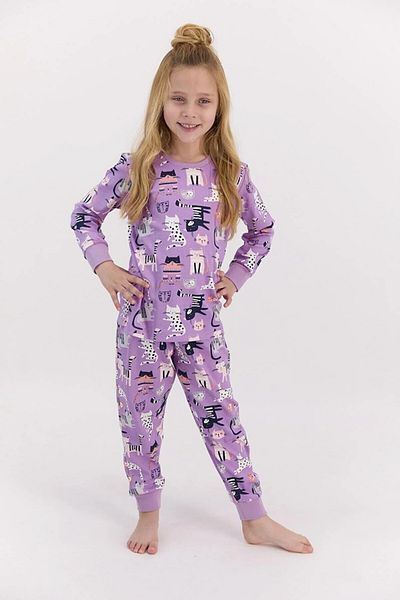 ROLY POLY Rolypoly Cats Lilac Girls Seasonal Pajama Set Rp2590-C