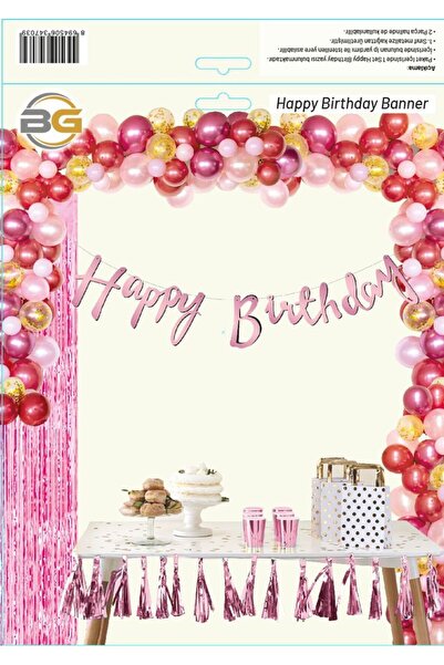 party world Shiny Calligraphy Banner Lettering – Happy Birthday & Happy Birth...