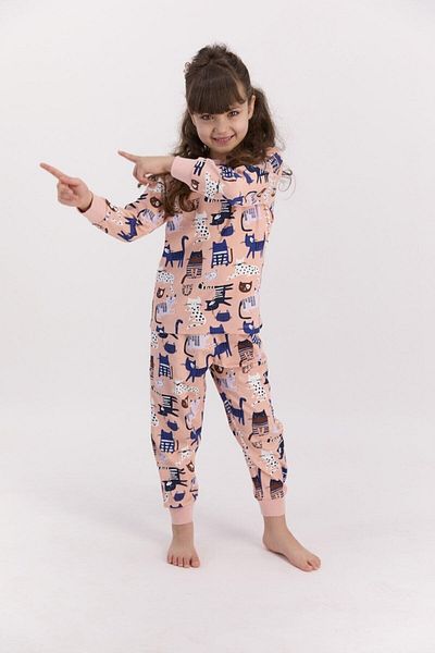 ROLY POLY Cats Mocha Girl's Seasonal Pajama Set Rp2590-c