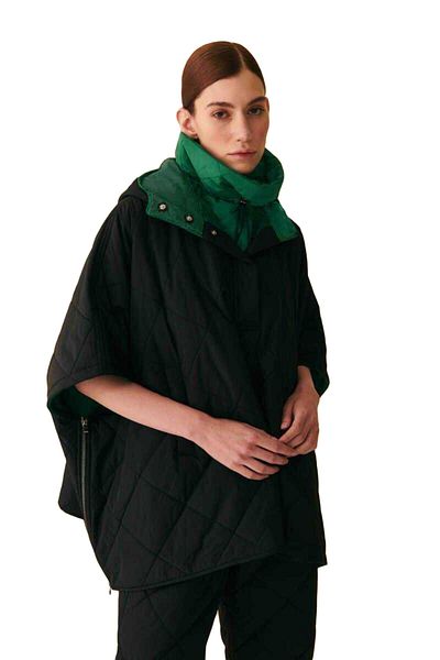 Mısırlı Poncho matlasat negru