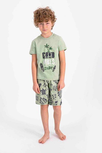 ROLY POLY Men's Green Surf Bermuda Team Rolypoly Good Vibesrp2316-C