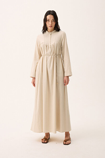 ZÜLAYS İmge Keten Elbise Taş