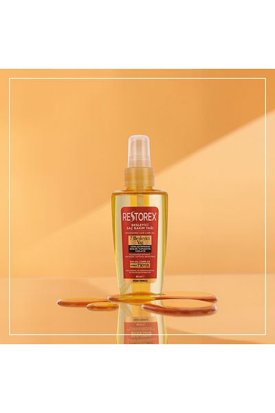 Restorex 80 Ml Nourishing Care Oil - 7 Eye-Catching Shine Silky Softness