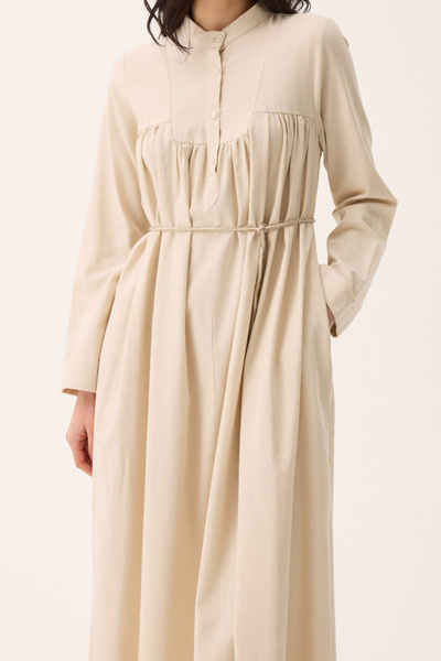 ZÜLAYS İmge Keten Elbise Taş