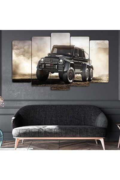 EVLOYA Mercedes-Benz G63 AMG 6x6 Brabus - 5 Parçalı Araba Tablo