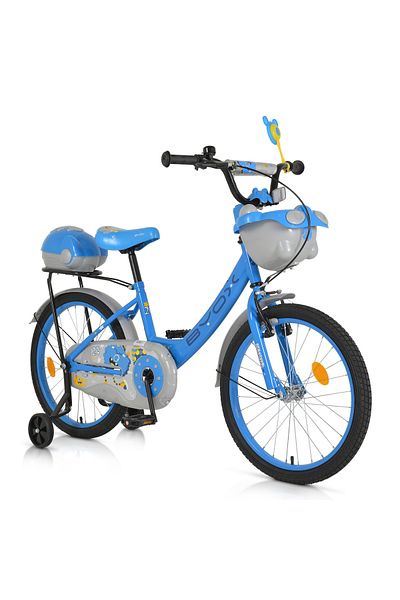 OEM Children's bicycle 6-10 years with training wheels, Byox Blue, accessories included
