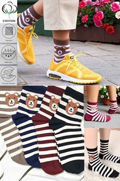 Lynare 4'Lü Extra Rahat Kaliteli Ekonomik Paket Teddy Bear Ayıcıklı Unisex Te...