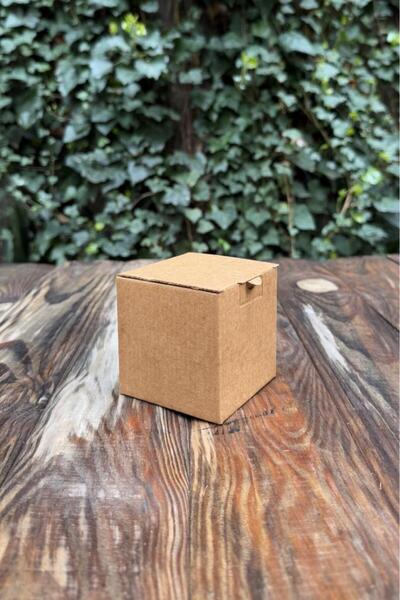 rufus concept 8x8x8cm Küp Kilitli Kraft Kutu 25 Adet
