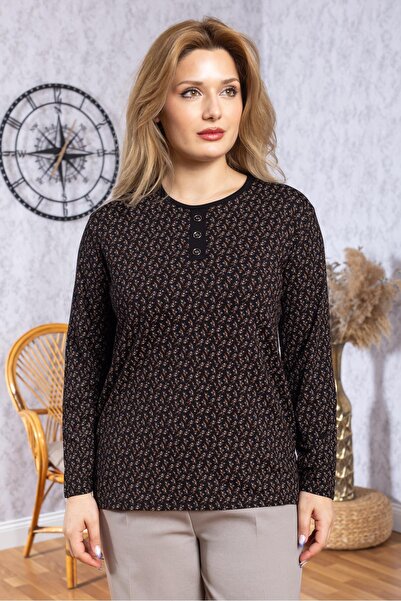 Mutlu City Γυναικείο νέο μοντέλο υψηλής ποιότητας μπλούζα με στρογγυλή λαιμόκ...