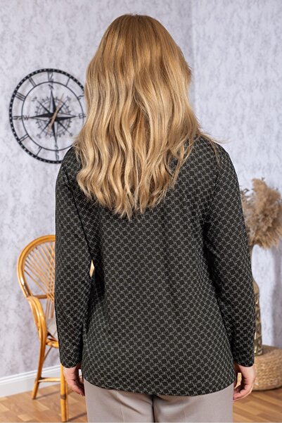 Mutlu City Γυναικείο νέο μοντέλο υψηλής ποιότητας στρογγυλή λαιμόκοψη Μεσαίωνας μητέρας χτενισμένη βαμβακερή μπλούζα 6547