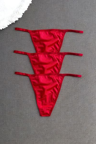BLİSS WEAR FASHION Women's 3-Piece String Thong Panties