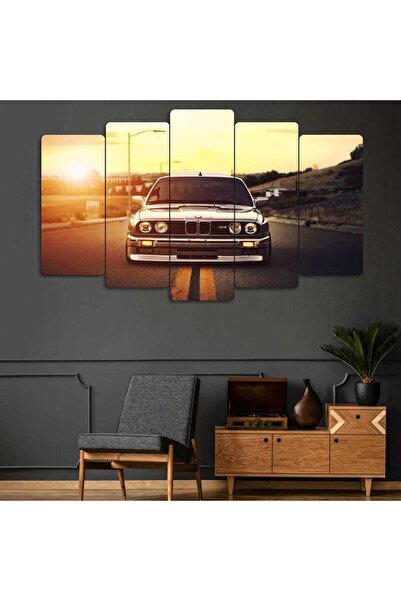 EVLOYA BMW E30 Stance Classic - 5 Parçalı Araba Tablo