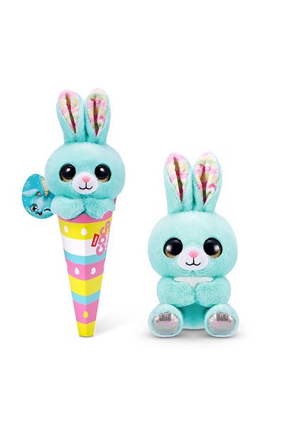 Zuru Coco Cone Turquoise Rabbit Plush Toy |   Cute Plush with Colorful Cone Box