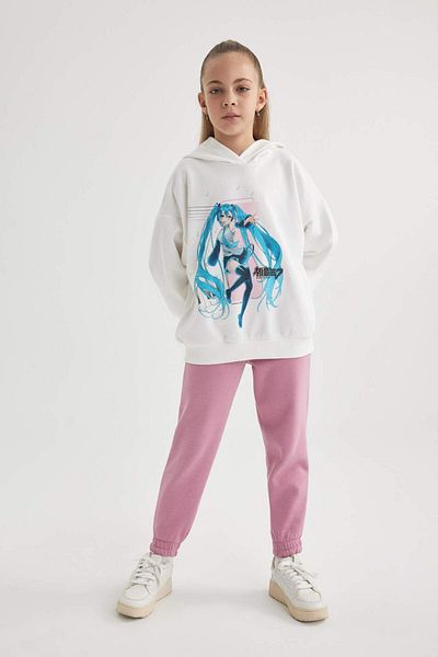 DeFacto Dívčí mikina Hatsune Miku Oversize s kapucí - B2524A823Wn
