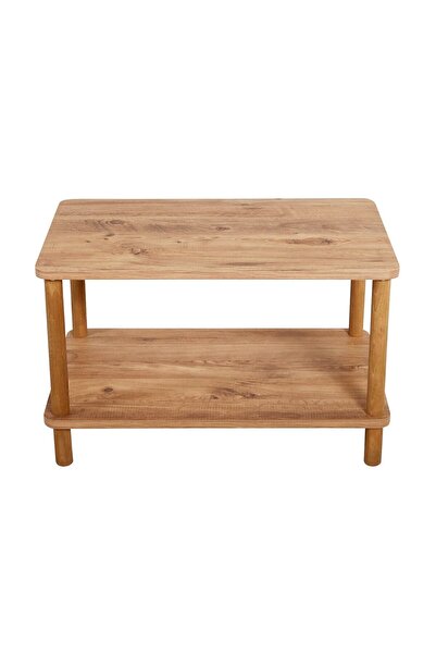 interGO Center Table Rectangular Wooden Legs - Atlantic Pine Pattern