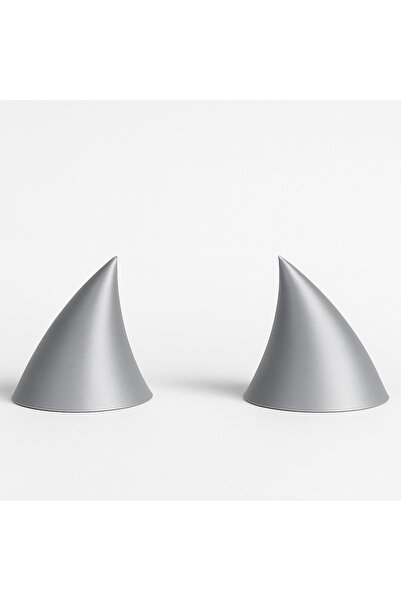 Store Kask Boynuzu Kask Aksesuarı - Gümüş Gri - 2 Adet