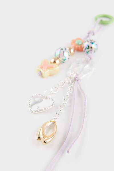 DeFacto Women's Heart Butterfly Charm Keychain E6632Axns