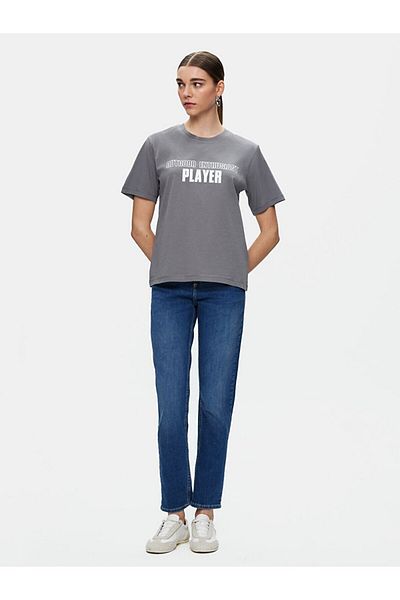 Ltb Tricou gri cu slogan imprimat