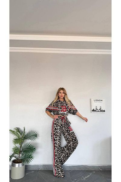 Bella Belluci New Season Wide Leg Leopard Suit