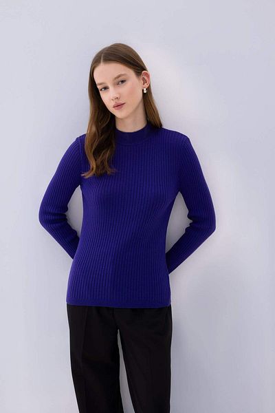 DeFacto Half Turtleneck Regular Fit Knitwear Tunic Sweater - D9386Ax24Wn