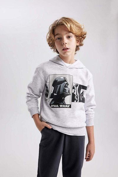 DeFacto Boy's Star Wars Hooded Sweatshirt - Y0134A623Wn
