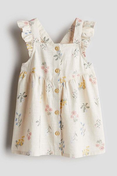 H&M Flounce-trimmed cotton dress