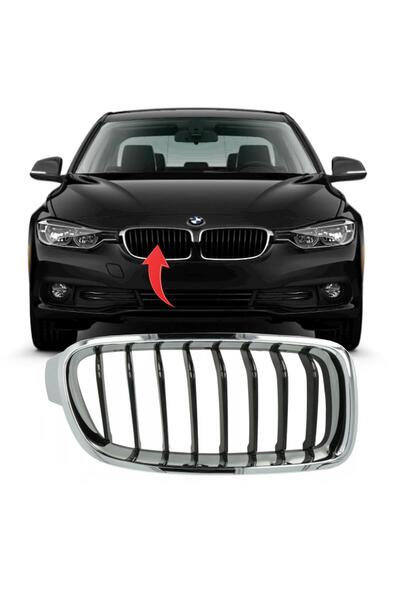 gkl 3 Serisi F30 Ön Panjur Krom Çerçeve Siyah Sağ 12-2019 51137260498