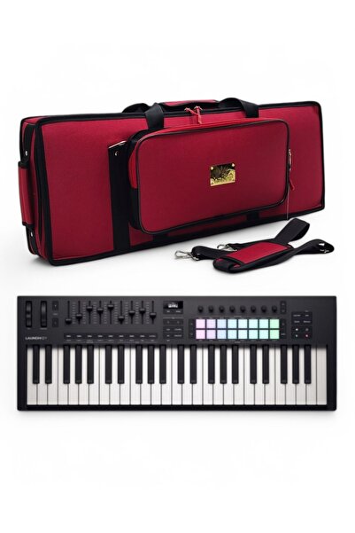 Novation Launchkey Mk4 A-49 Mıdı Klavye Için Taşıma Çantası. Kırmızı.
