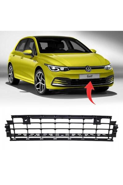 gkl Vw Golf 8 Ön Tampon Orta Izgara Siyah 2020 Sonrası 5H0853677F 9B9