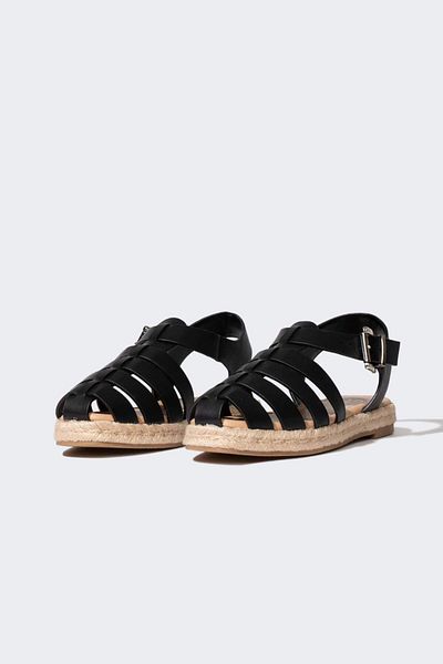 DeFacto Damen-Espadrille aus Kunstleder mit flacher Sohle B8615ax24sm