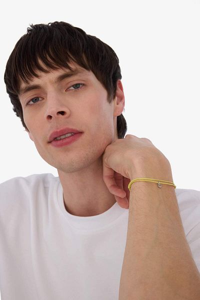 DeFacto Atolyewolf X Unisex Ip Steel Piece Gelbes Glücksarmband E6205axns